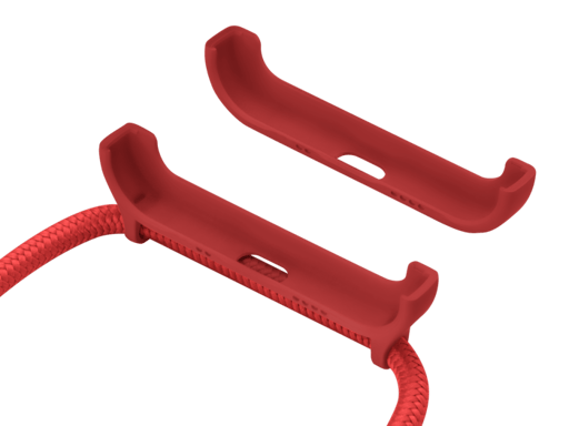 Bandouliére détachable et support 2-en-1 pour Apple iPhone 12/12 Pro, Rouge Ardent