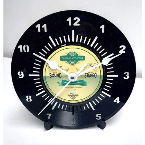 Horloge vinyle 45T recyclé YELLOW Neuf