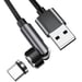 Cable de carga magnético USB-C 3A Carga rápida 2 m Black