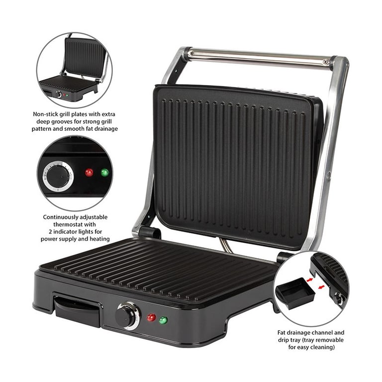 Bomann Plancha Gril Et Panini Kg 2242 Cb Noir - vue 3