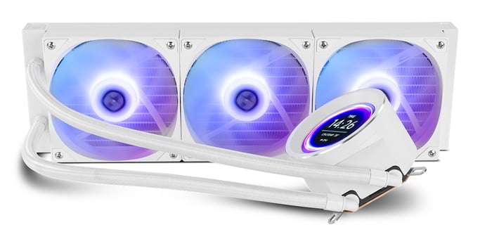 NOX Hummer X-360 LCD Procesador Refrigerador de aire 12 cm Blanco 1 pieza(s)