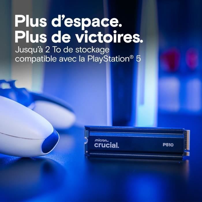 Crucial P510 2280 Avec dissipateur - vue 2