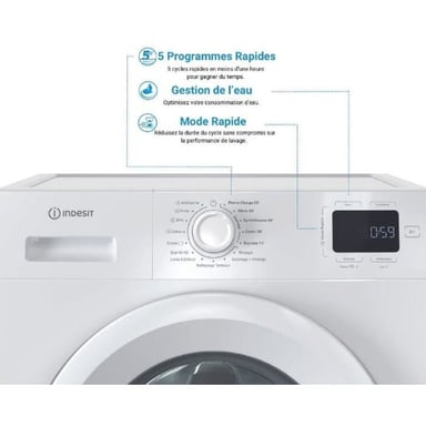 Lave linge hublot Indesit IM962MYTIMEFR