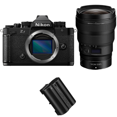 Appareil photo hybride Nikon Zf + 14-24mm f/2.8 S + 1 Nikon EN-EL15C + Ebook ''20 astuces pour des images qui claquent''