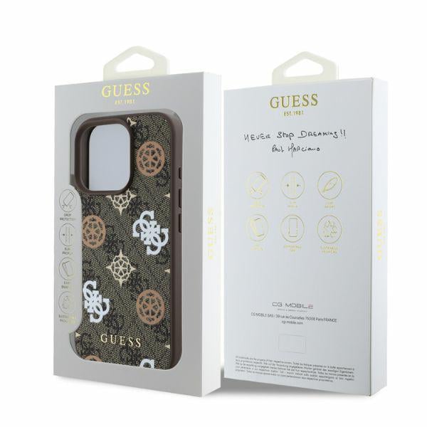 Guess pour iPhone 16 Pro Max 6.9 étui rigide Peony On 4G Background MagSafe Neuf - vue 3