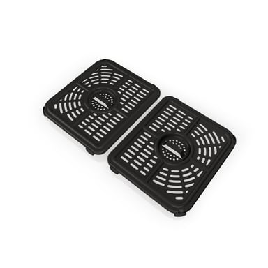 Ninja AF500EU Freidora Doble 10.4 L Autónomo 2470 W Freidora de Aire Caliente Negro, Acero Inoxidable