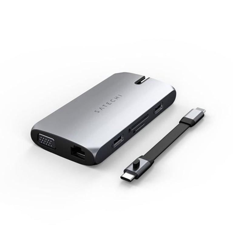 Hub USB-C Multiports 100W PD HDMI 4K Plug and Play On-The-Go Gris - Satechi
