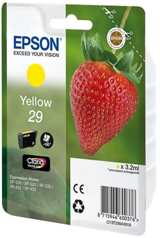 Cartouche d'encre jaune EPSON T2984 - C13T29844020 - Neuf