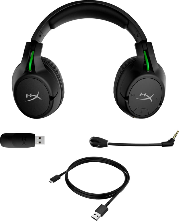 HyperX Auriculares gaming inalámbricos CloudX Flight (negro-verde) - Xbox