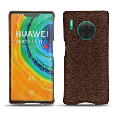 Coque cuir Huawei Mate 30 Pro -  - Marron - Cuir grainé