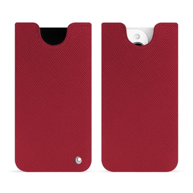Apple iPhone 15 Pro Funda de piel - Funda - Rojo - Piel saffiano