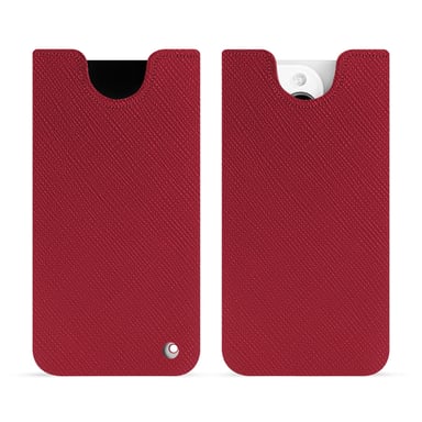 Pochette cuir Apple iPhone 15 Pro -  - Rouge - Cuir saffiano