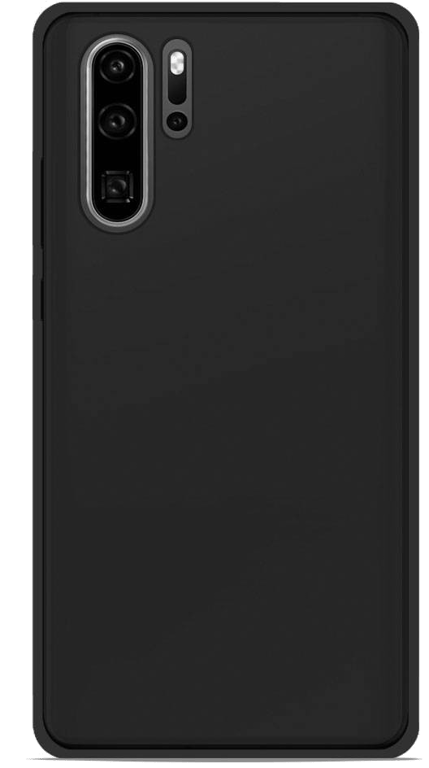 Coque silicone unie compatible Givré Noir Huawei P30 Pro