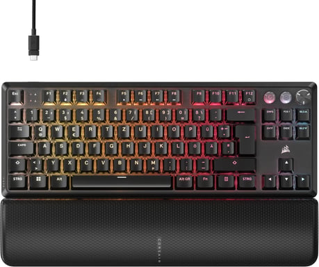 Corsair K70 PRO TKL teclado Juego USB QWERTZ Alemán Negro
