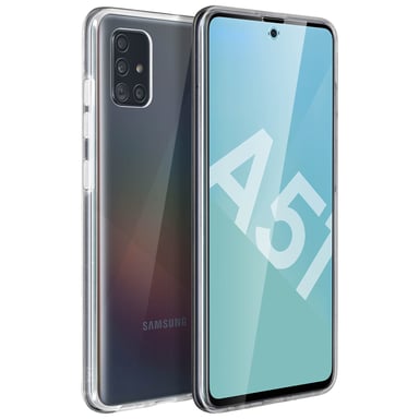 Funda Samsung Galaxy A51 Dura Trasera Integral Suave Delante Transparente