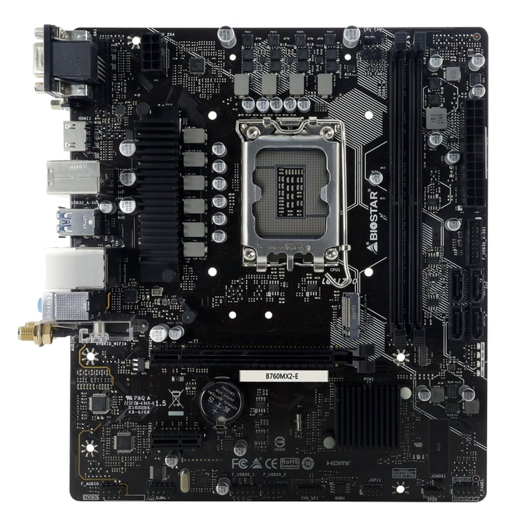 Biostar B760MX2 E Socket 1700 carte mère - vue 2