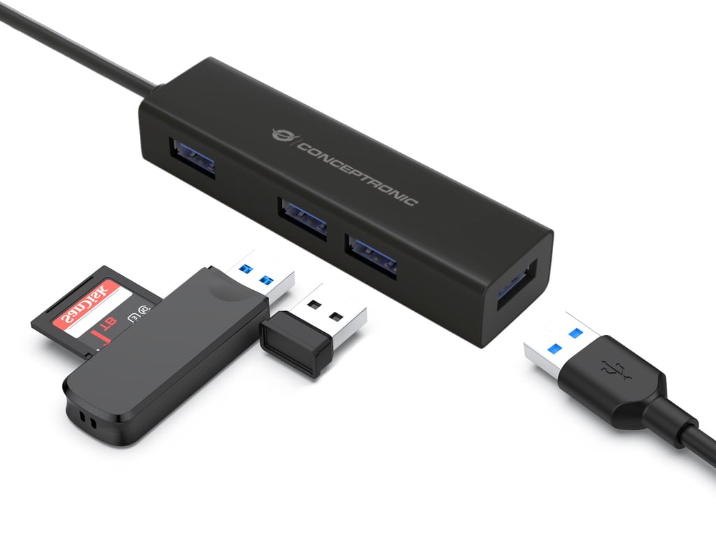 Usb 3 1 Type c vers 4 ports - vue 5