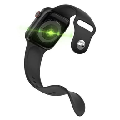 Montre intelligente iWear G5 Aluminium Sport BT Call avec moniteur de fréquence cardiaque et d'oxygène sanguin + bracelet supplémentaire noir