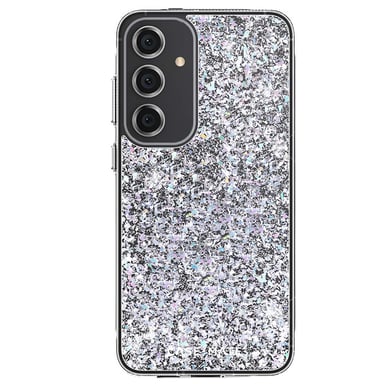 Custodia per Samsung Galaxy S24+ Design con paillettes disco iridescenti