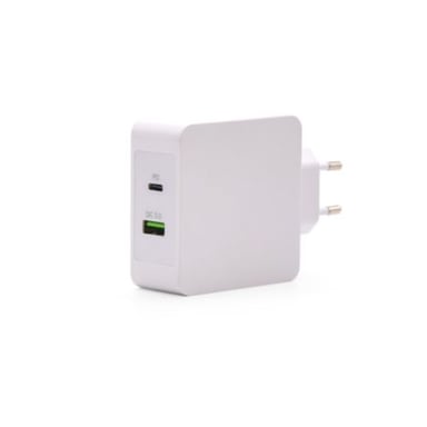 Caricabatterie da muro Tooq Tqwc-2Sc03Wt - 48 W - 2,4 A - USB Tipo C - USB 3.0