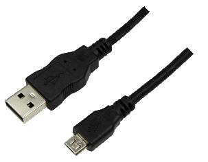 LogiLink 5 m di cavo USB A-USB Micro B USB 2.0 Micro-USB B Nero
