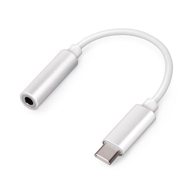 Partel Adaptador de audio USB-C macho a jack hembra de 3,5 mm Plateado