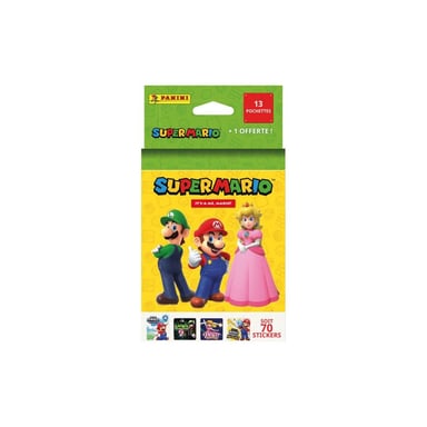 Blister de stickers PANINI Super Mario 2 13+1 pochettes 70 stickers Vert/Jaune - Neuf