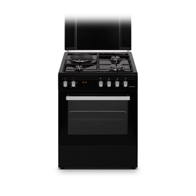 Schneider SCCG631-BM - Cuisinière double four Black mat