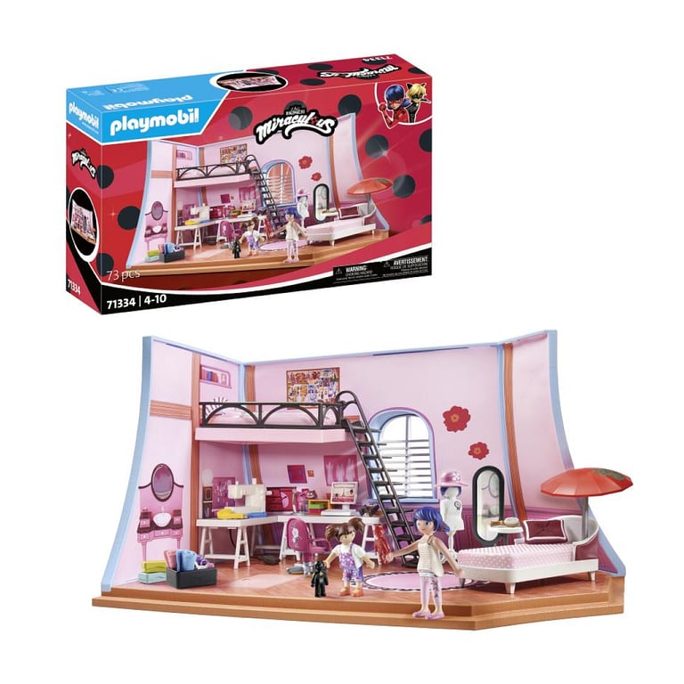 Coffret PLAYMOBIL Miraculous : La Chambre de Marinette pour des Aventures Magiques - Neuf