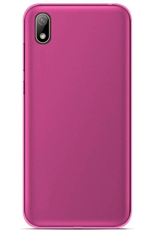 Coque silicone unie compatible Givré Rose Huawei Y5 2019