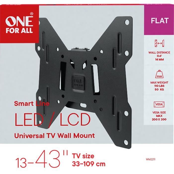 One For All WM 2211 support pour téléviseur 101,6 cm (40 ) Noir - Neuf