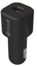 Muvit For Change Chargeur Voiture 1 Usb 2.4A 12W Noir