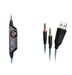 Casque Gamers Universel avec Micro et Télécommande LED Reglage Son Universel USB Jack (BLEU)