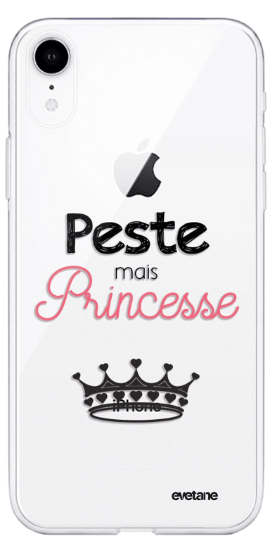 Evetane Coque Apple iPhone XR 360 intégrale transparente Motif Peste mais Princesse Tendance