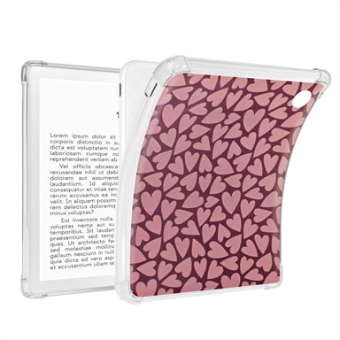 imoshion Coque Design Clear pour Kobo Libra Colour - Hearty Blush