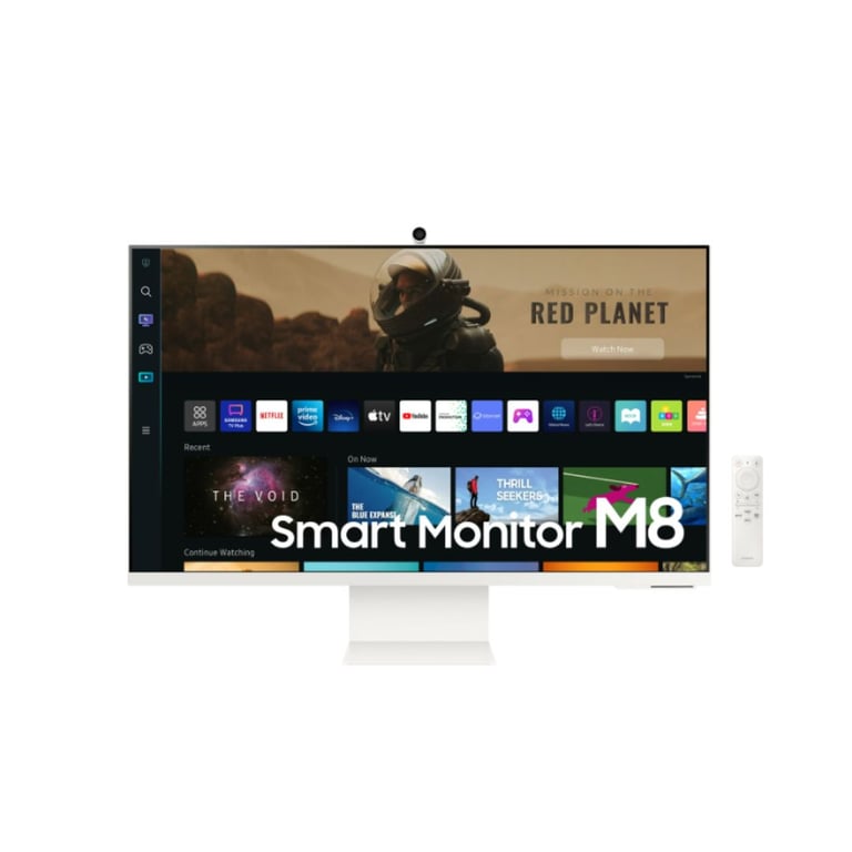 ECRAN 32 SAMSUNG LS32BM801UU Smart Monitor M8 3840 x 2160 4K 4ms 400cdm² 3000:1 HDR10 HDMI USB C Bluetooth Wifi 60Hz Rég Incli Haut Webcam télécomande Neuf