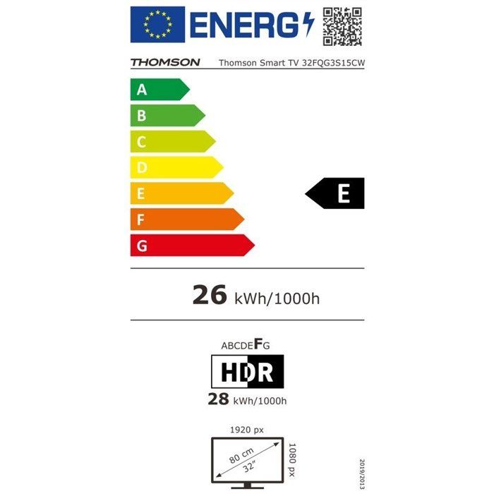 Thomson 32FQG3S15CW TV QLED 32 80 cm Full HD 1920x1080 Adaptateur 12V Google TV 3xHDMI 1.4 WiFi - vue 3