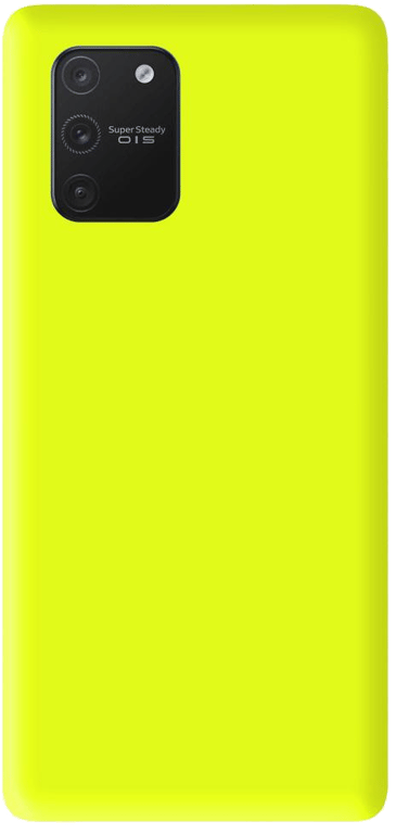 Coque silicone unie compatible Mat Jaune Samsung Galaxy S10 lite