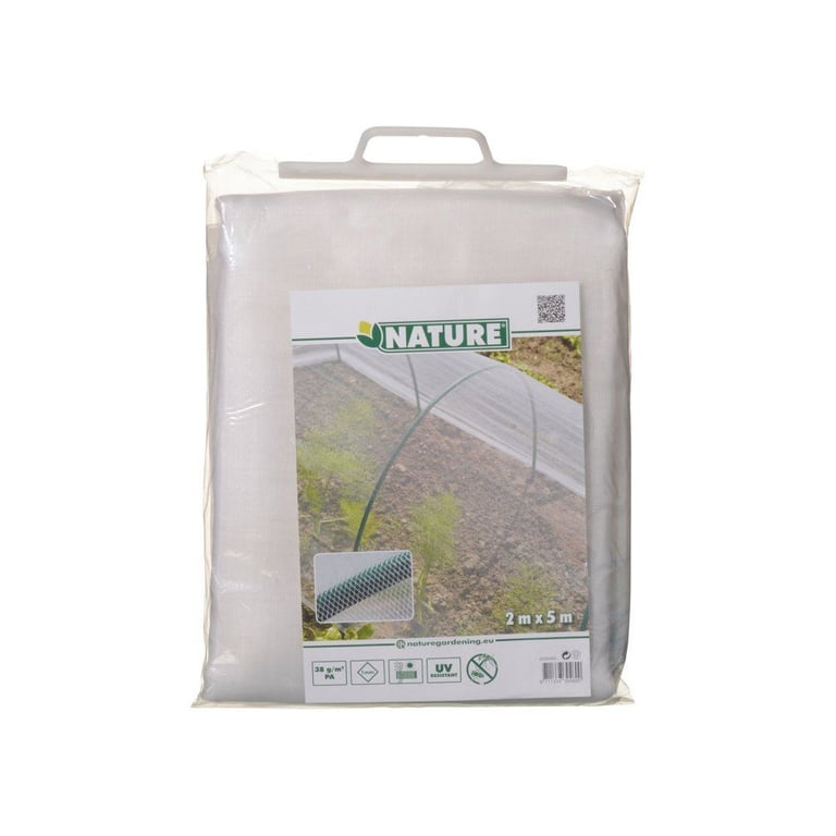 Filet anti-insectes NATURE 2 x 5 m maille 1,8 x 1,8 mm PE traité UV blanc - Neuf