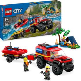 Lego 60412 Camion de Bomberos 4x4 con Barco de Rescate