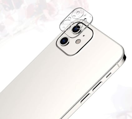 Protège Cameras en Verre Trempe pour ''IPHONE 12'' Incassable 9H+ Protection 3D (Transparent)