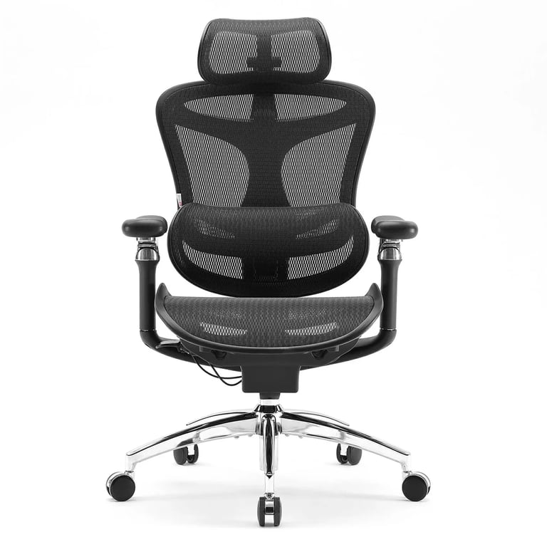 SIHOO Doro C300 Pro Chaise de bureau ergonomique Accoudoirs 5D support lombaire auto ajustable dossier en maille Jusqu'à 150kg 3 pieds réglables 92°/100°/112° Certifié BIFMATÜV 77x67x127cm Neuf - vue 4