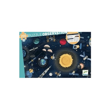 Puzzle de observación del espacio 200 piezas con folleto educativo