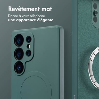 imoshion Coque Couleur avec MagSafe pour Samsung Galaxy S25 Ultra - Vert foncé