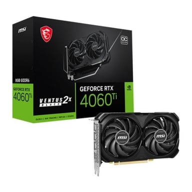 Tarjeta gráfica MSI RTX 4060 Ti 8GB Ventus 2X Black OC GDDR6