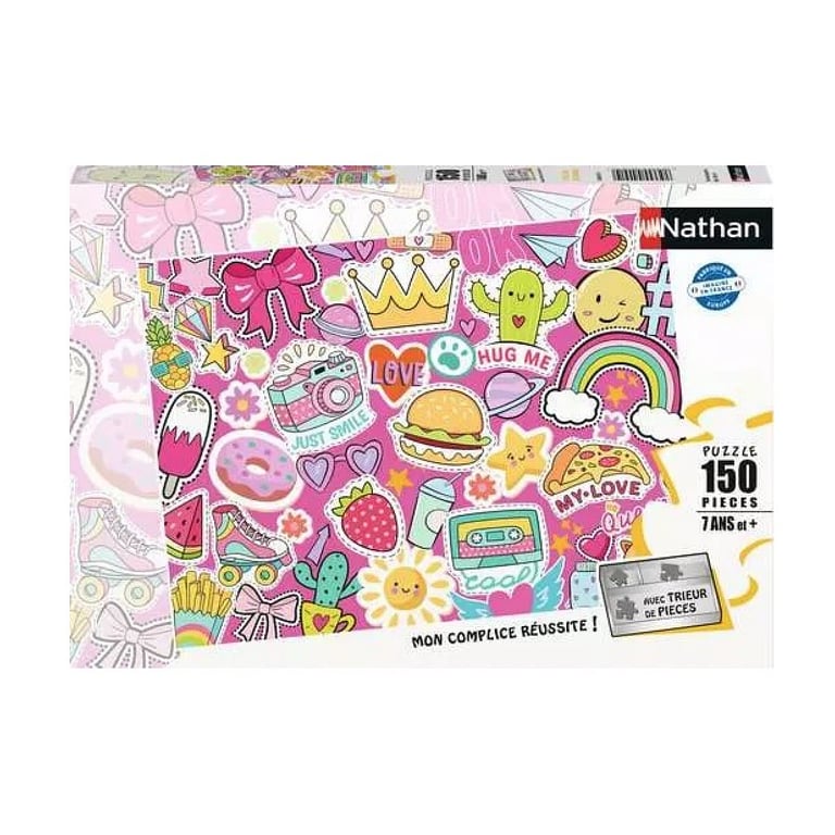 Puzzle Nathan 150 pièces avec Pop, Fun et Autocollants pour Enfants - Neuf