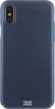 Coque rigide perforée bleue Colorblock pour iPhone X/XS