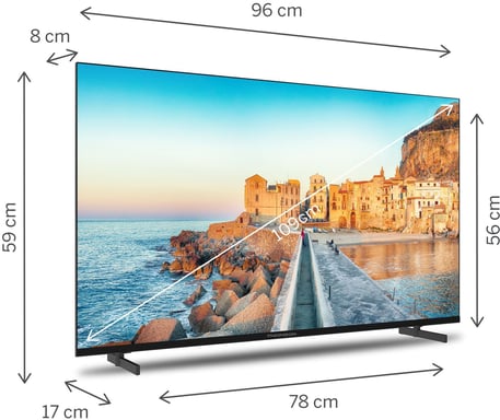 43FG2S15 - TV LED 43 (109 cm) - Full HD 1920x1080 -  Google TV - 3xHDMI - WiFi
