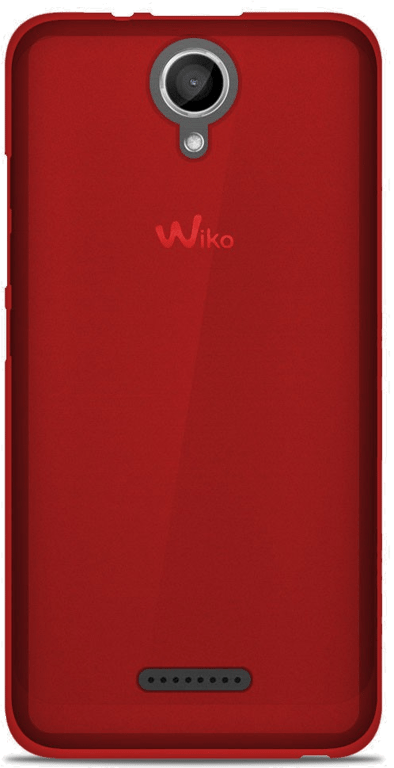 Coque silicone unie compatible Givré Rouge Wiko Harry