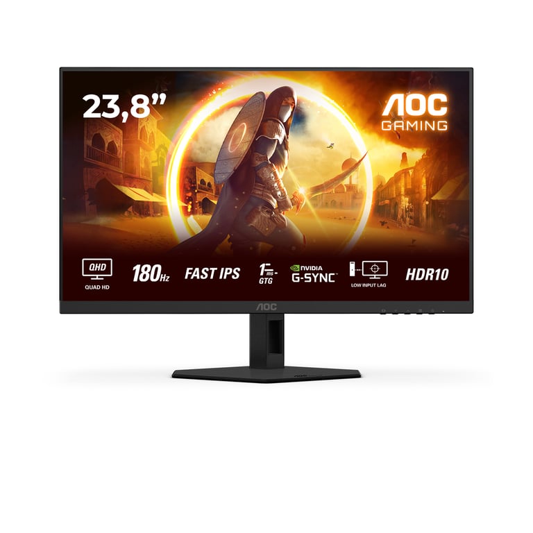 AOC G4 Q24G4RE écran plat de PC 60,5 cm (23.8 ) 2560 x 1440 pixels Quad HD LED Noir, Rouge - Neuf